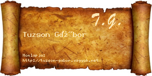 Tuzson Gábor névjegykártya