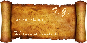 Tuzson Gábor névjegykártya